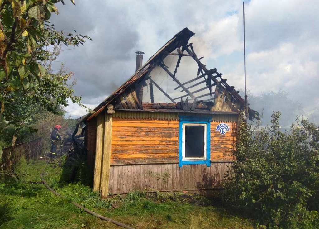 Пожар в д. Гинцевичи Барановичского района МЧС